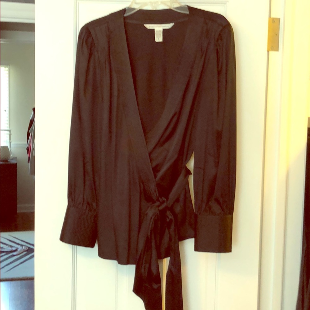 DVF silk wrap blouse